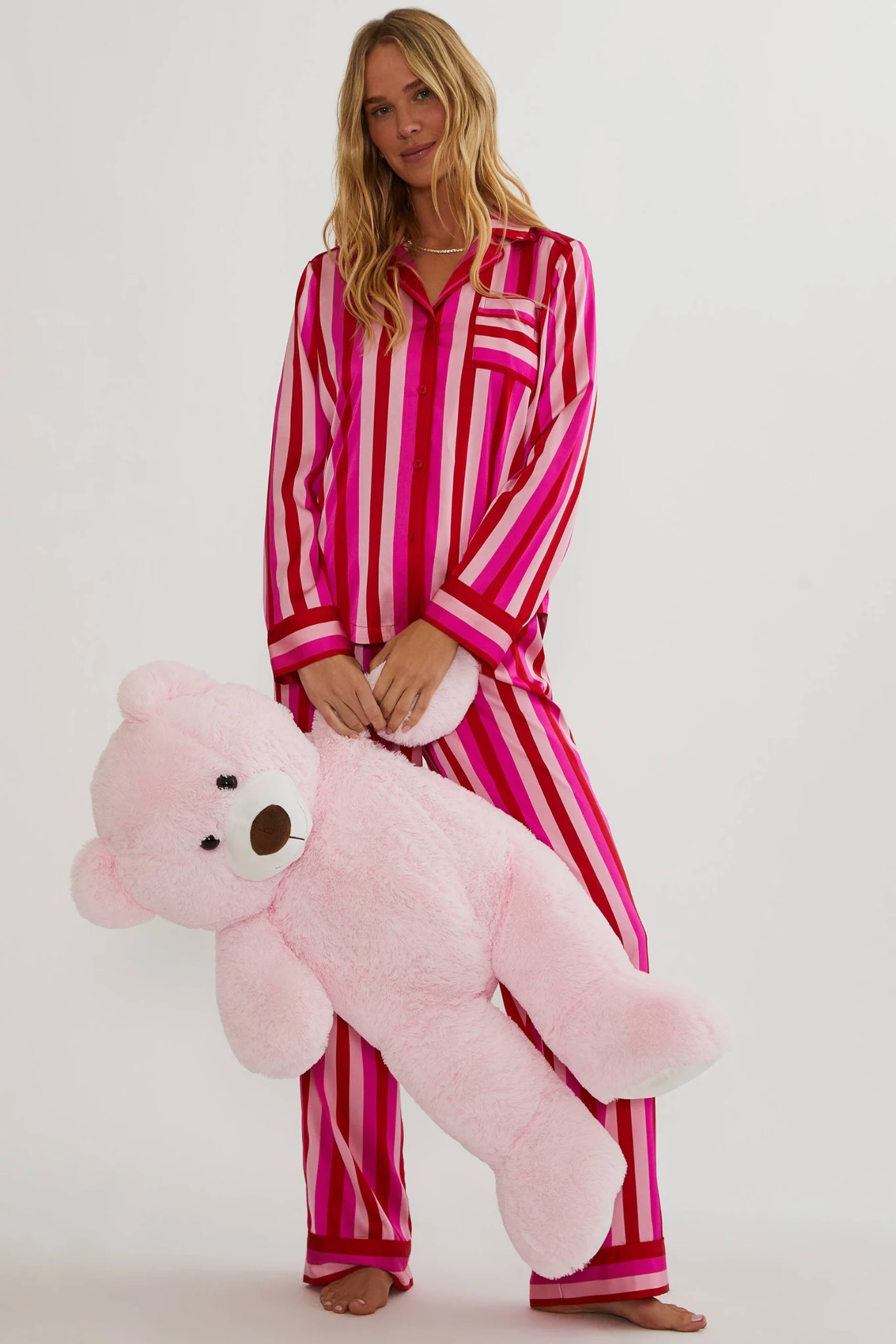 Livy Top & Connie Pant Set Pink & Red Stripe